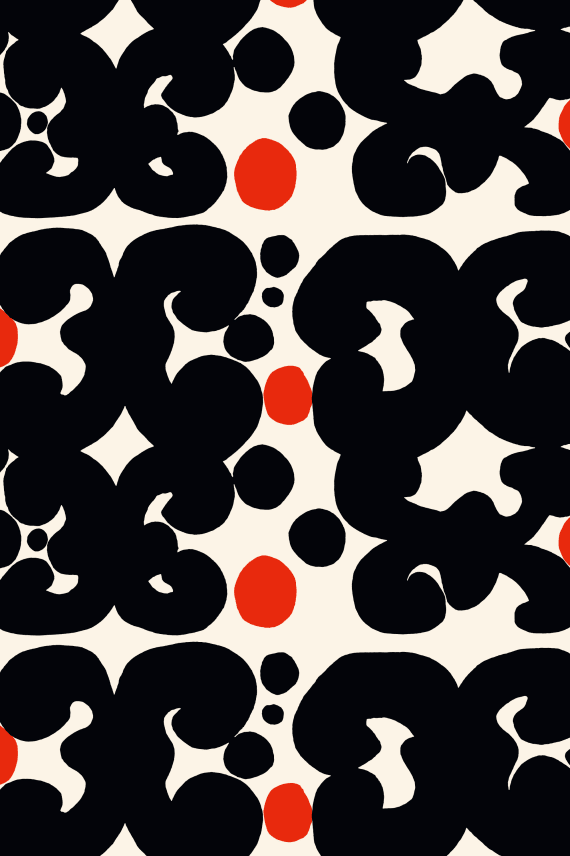 KEIDAS -puuvillakangas musta